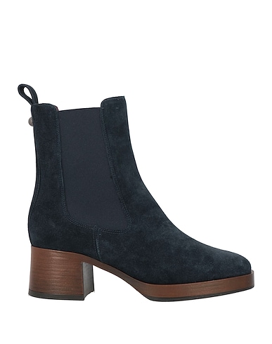 LORENZO MARI Ankle boot Navy blue Leather