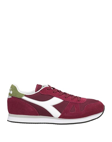 DIADORA Sneakers Burgundy Leather, Textile fibres