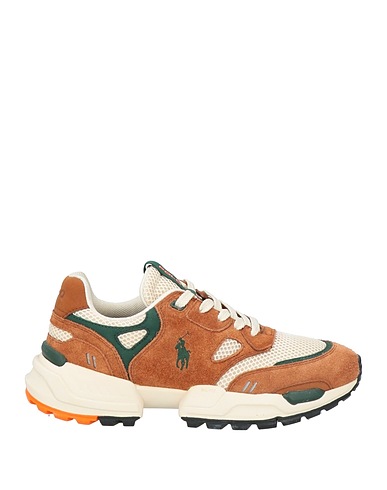 POLO RALPH LAUREN Sneakers Brown 76% Leather, 16% Textile fibres, 8% Synthetisches Material