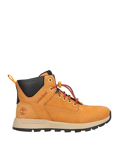 TIMBERLAND Ankle boot Camel Leather, Textile fibres