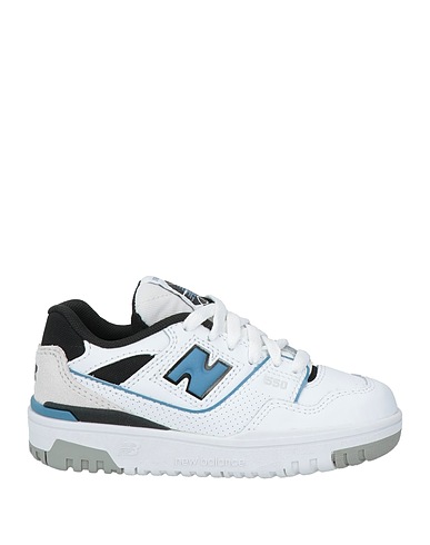 NEW BALANCE Sneakers White Leather, Textile fibers