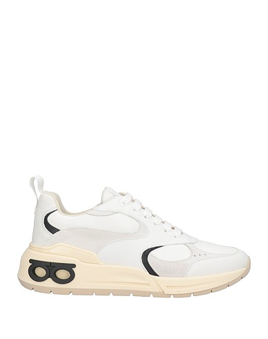 FERRAGAMO Sneakers White 85% Calfskin, 15% Lambskin