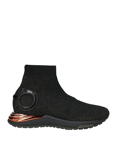 FERRAGAMO Sneakers Black Textile fibres