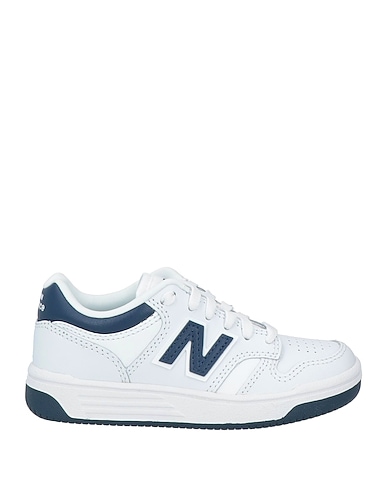 NEW BALANCE Sneakers White Leather, Synthetisches Material