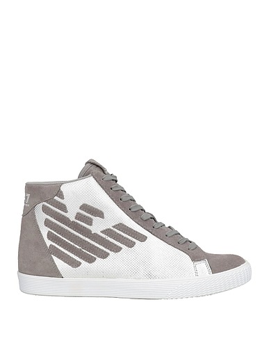 EA7 Sneakers Grey Leather, Textile fibres