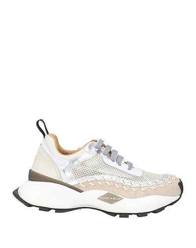 TOSCA BLU Sneakers White Leather, Textile fibers