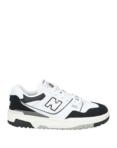 NEW BALANCE Sneakers White Leather, Textile fibres