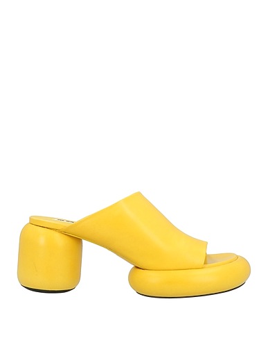 JIL SANDER Sandals Yellow Leather