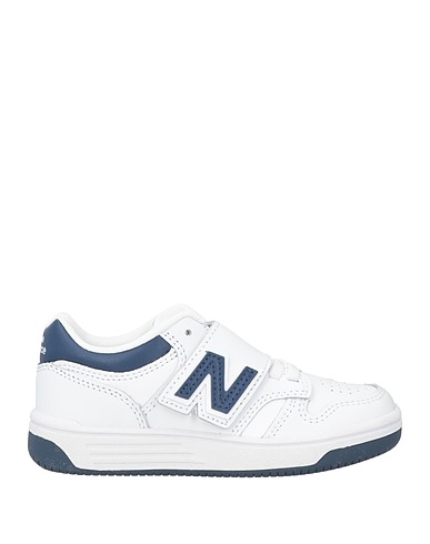 NEW BALANCE Sneakers White Leather, Synthetisches Material
