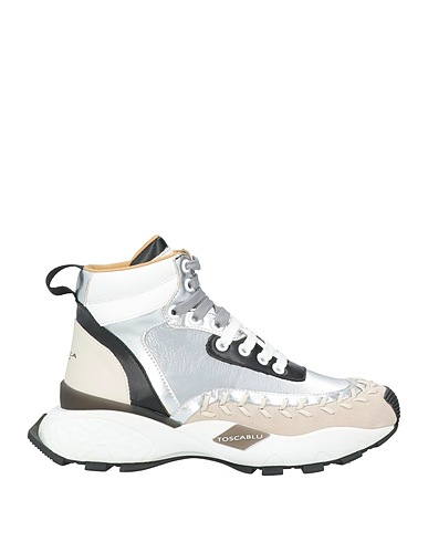 TOSCA BLU Sneakers Beige Leather, Textile fibers