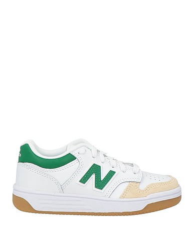 NEW BALANCE Sneakers White Leather, Synthetisches Material