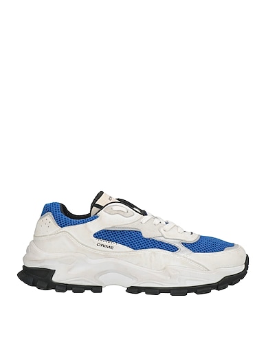 CRIME London Sneakers White Leather, Textile fibres