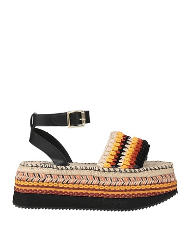 FARM RIO Espadrilles Schwarz Gewebefasern, Leder