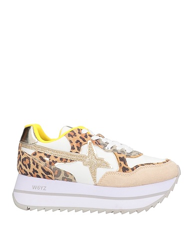 VOILE BLANCHE Sneakers Beige Gewebefasern, Leder