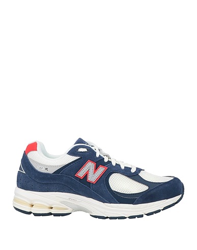 NEW BALANCE Sneakers Navy blue Leather, Textile fibres