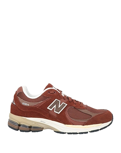 NEW BALANCE Sneakers Brown Leather, Textile fibres