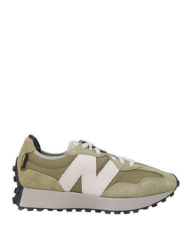 NEW BALANCE Sneakers Verde militare Pelle, Fibre tessili
