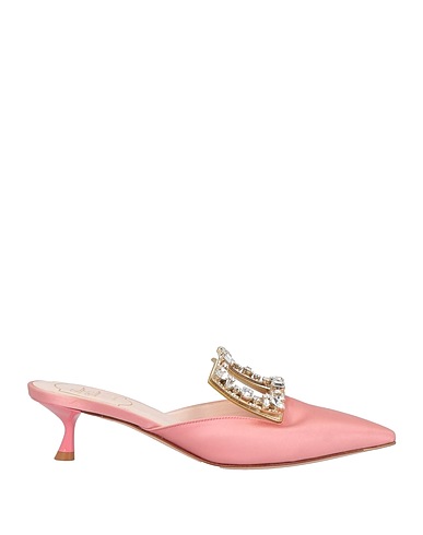 ROGER VIVIER Mule e zoccoli Rosa chiaro Fibre tessili