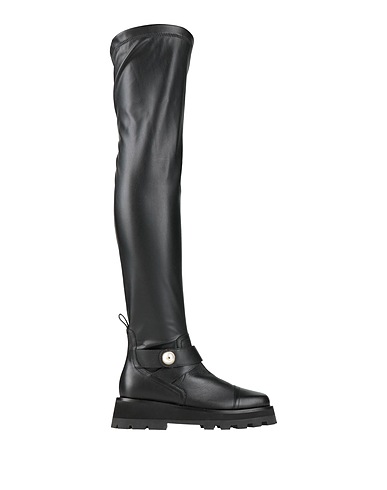 JIMMY CHOO Boots Black Leather, Synthetisches Material