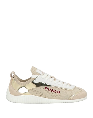 PINKO Sneakers Beige Textile fibres, Synthetisches Material, Leather