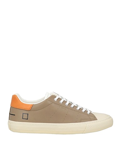 D.A.T.E. Sneakers Taupe Leather, Textile fibres