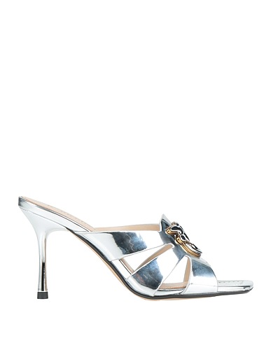 PINKO Sandals Silver Synthetisches Material
