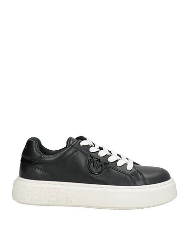 PINKO Sneakers Black Calfskin, Synthetisches Material