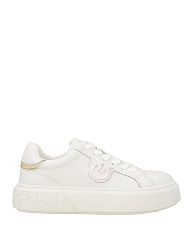 PINKO Sneakers White Calfskin, Synthetisches Material