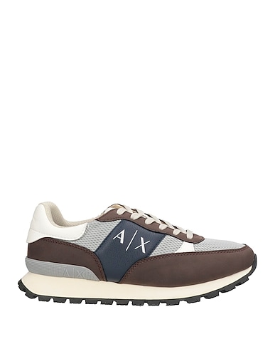 ARMANI EXCHANGE Sneakers Dark brown Polyester, Polyurethane