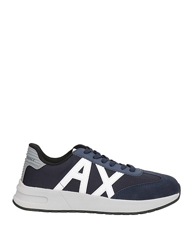 ARMANI EXCHANGE Sneakers Navy 100% Polyester, Cow leather