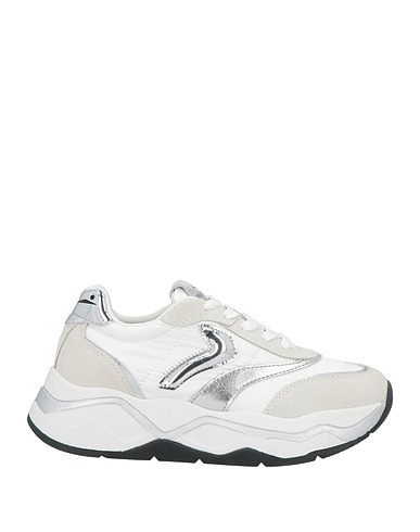 VOILE BLANCHE Sneakers Light grey Leather, Textile fibres