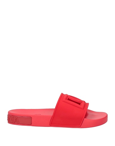 DOLCE&GABBANA Sandals Red 80% Rubber, 20% TPR - Thermoplastic rubber