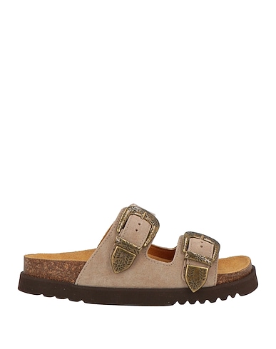 SCHOLL Sandals Taupe Leather