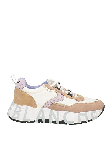 VOILE BLANCHE Sneakers Off white Leder, Gewebefasern