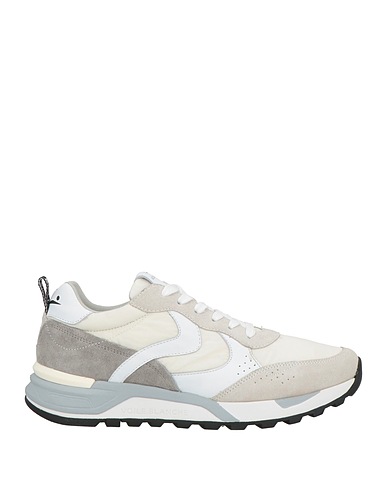 VOILE BLANCHE Sneakers Light grey Leather, Textile fibres