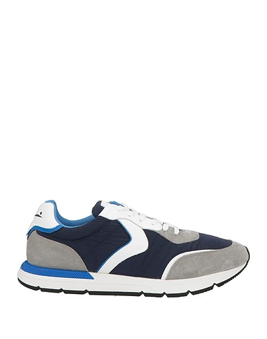 VOILE BLANCHE Sneakers Navy blue Leather, Textile fibres