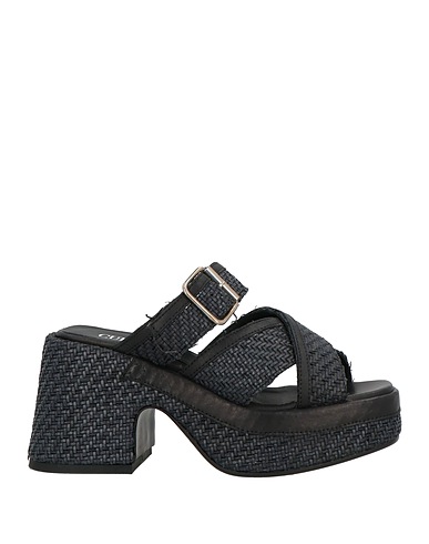 CURIOSITÉ Sandals Black Calfskin