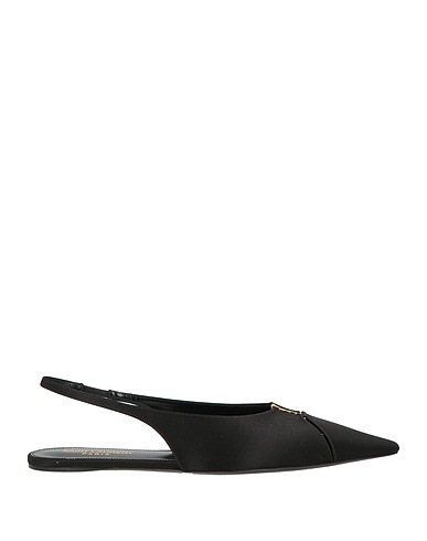 SAINT LAURENT Footwear Black Textile fibres, Leather