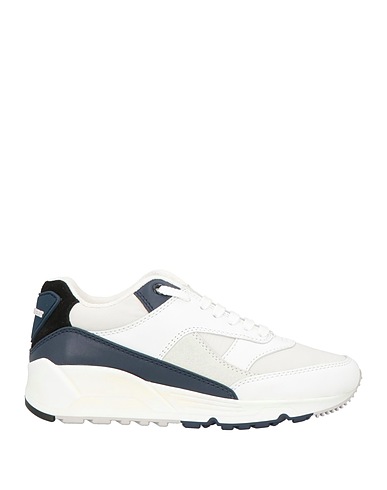 SAINT LAURENT Sneakers White Leather, Textile fibres