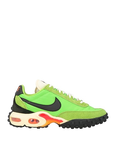 NIKE Sneakers Green Leather, Textile fibres