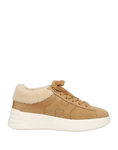 HOGAN Sneakers Sand Leather, Textile fibres