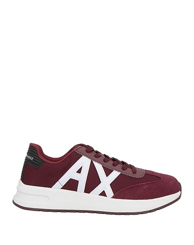 ARMANI EXCHANGE Sneakers Plum Polyester, Polyurethane, Leather