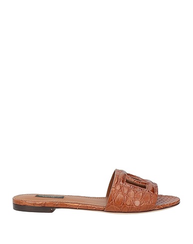 DOLCE&GABBANA Sandals Brown 100% Caiman leather