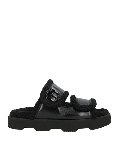 HOGAN Sandals Black Leather