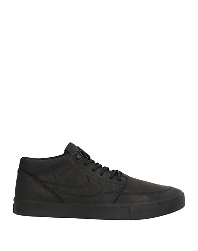 NIKE SB COLLECTION Sneakers Black Leather, Textile fibres