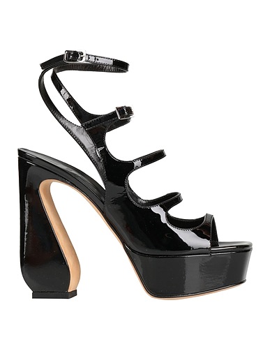 SERGIO ROSSI Sandals Black Leather