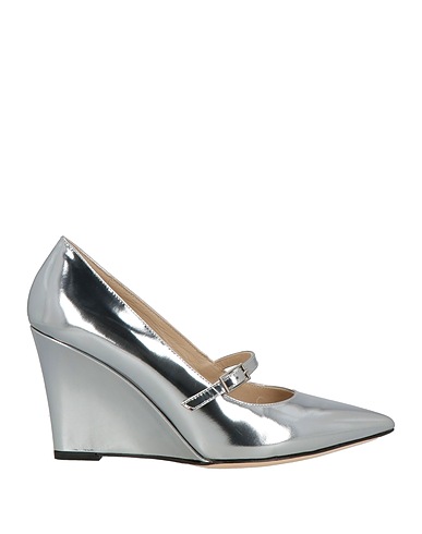 THEORY Pump Silver Leather