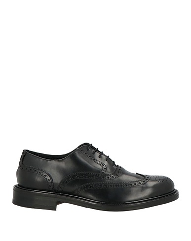 RICHARD OWE'N Laced shoes Black 100% Leather