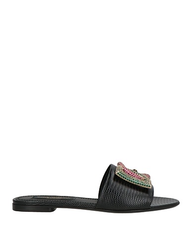 DOLCE&GABBANA Sandalen Schwarz Leder