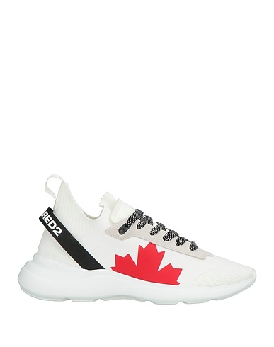 DSQUARED2 Sneakers Λευκό Δέρμα, Ίνες υφασμάτων